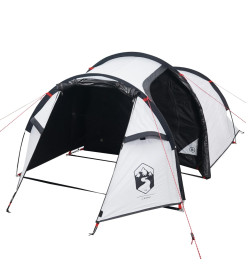 Tente de camping 4 personnes blanc 360x135x105 cm taffetas 185T