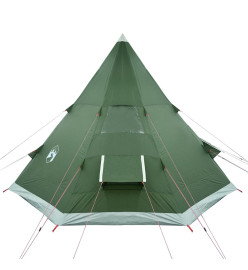 Tente de camping 4 personnes vert 367x367x259 cm taffetas 185T