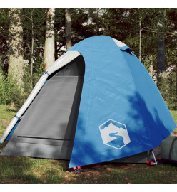 Tente de camping 2 personnes bleu 254x135x112 cm taffetas 185T