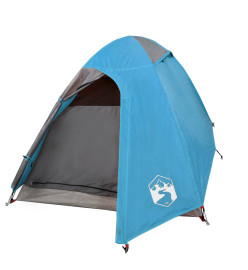 Tente de camping 2 personnes bleu 254x135x112 cm taffetas 185T