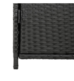 Armoire de rangement de jardin noir 55x59x80 cm résine tressée