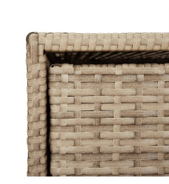 Armoire de rangement de jardin beige 55x59x69 cm résine tressée