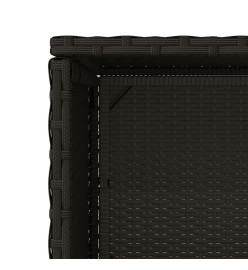 Armoire de rangement de jardin noir 50x55x115 cm résine tressée