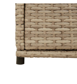 Armoire de rangement jardin beige 105x55x113 cm résine tressée
