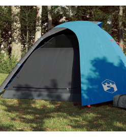 Tente de camping 4 personnes bleu 267x272x145 cm taffetas 185T