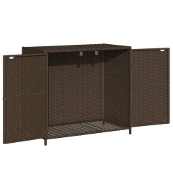 Armoire de rangement de jardin marron 83x45x76cm résine tressée