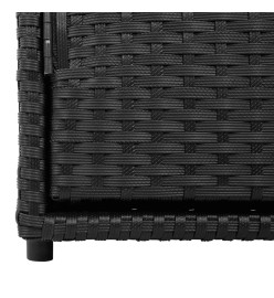 Armoire de rangement jardin noir 110x55x60,5 cm résine tressée