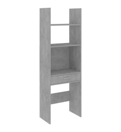 Ensemble de bibliothèque 4 pcs Gris béton Aggloméré