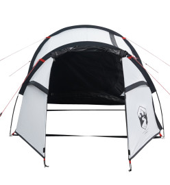 Tente de camping 3 personnes blanc 370x185x116 cm taffetas 190T