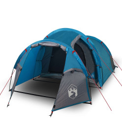 Tente de camping 3 personnes bleu 370x185x116 cm taffetas 185T