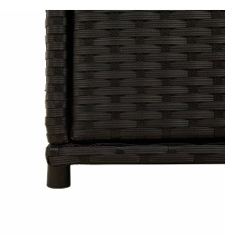 Armoire de rangement de jardin noir 105x55x113cm résine tressée