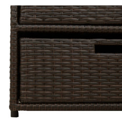 Armoire de rangement de jardin marron 55x59x69cm résine tressée