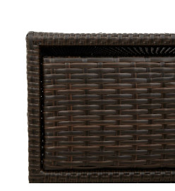 Armoire de rangement de jardin marron 55x59x69cm résine tressée