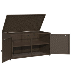 Armoire de rangement jardin marron 110x55x60,5cm résine tressée