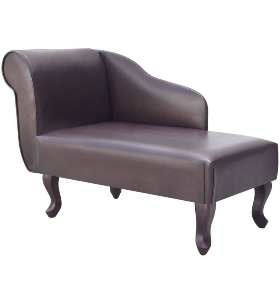 Chaise longue Marron Similicuir Chaise longue Marron Similicuir