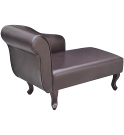 Chaise longue Marron Similicuir