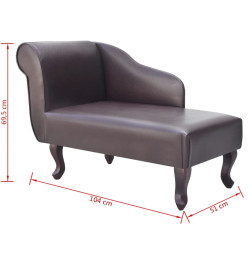 Chaise longue Marron Similicuir