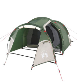 Tente de camping 4 personnes vert 360x140x105 cm taffetas 185T