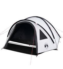 Tente de camping 4 personnes blanc 300x250x132 cm taffetas 185T