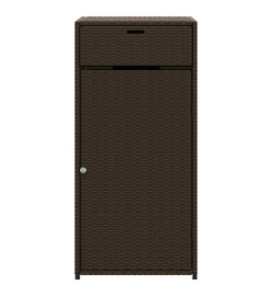 Armoire de rangement jardin marron 55x55x111 cm résine tressée