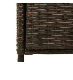 Armoire de rangement jardin marron 55x55x111 cm résine tressée