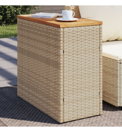 Table de jardin de jardin dessus en bois beige 58x27,5x55 cm