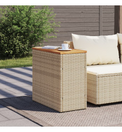 Table de jardin de jardin dessus en bois beige 58x27,5x55 cm