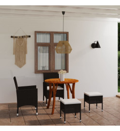 Ensemble de salle à manger de jardin 5 pcs Marron