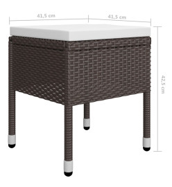 Ensemble de salle à manger de jardin 5 pcs Marron
