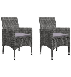 Ensemble de salle à manger de jardin 5 pcs Gris