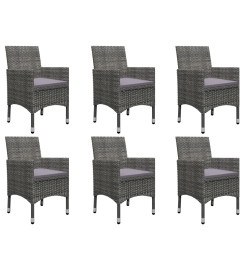 Ensemble de salle à manger de jardin 9 pcs Gris