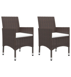 Ensemble de salle à manger de jardin 5 pcs Marron
