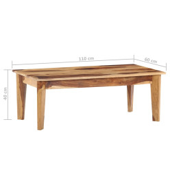 Table basse 110x60x40 cm Bois de Sesham massif