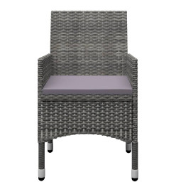 Ensemble de salle à manger de jardin 5 pcs Gris