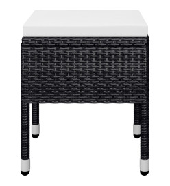 Ensemble de salle à manger de jardin 5 pcs Noir