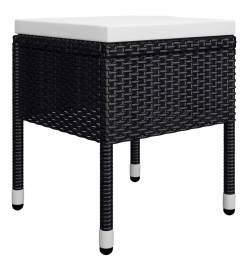 Ensemble de salle à manger de jardin 5 pcs Noir
