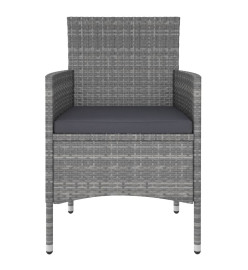 Salon de jardin 5 pcs Résine tressée Gris