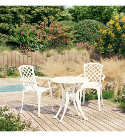 Ensemble de bistro 3 pcs Aluminium coulé Blanc