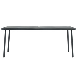 Table de jardin Gris foncé 180x83x72 cm Acier
