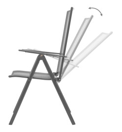 Ensemble de salle à manger de jardin 3 pcs Acier Anthracite