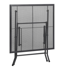 Ensemble de salle à manger de jardin 5 pcs Acier Anthracite