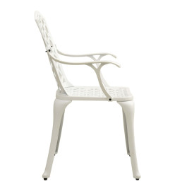 Ensemble de bistro 5 pcs Aluminium coulé Blanc