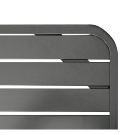 Mobilier de salle à manger d'extérieur 9 pcs Acier Gris foncé