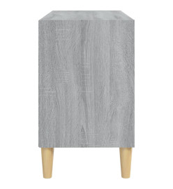 Meuble TV avec pieds en bois massif Sonoma gris 69,5x30x50 cm