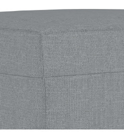 Canapé à 3 places avec repose-pieds Gris clair 180 cm Tissu