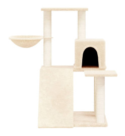 Arbre à chat avec griffoirs en sisal Crème 82 cm