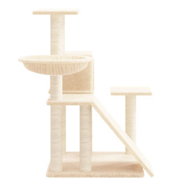 Arbre à chat avec griffoirs en sisal Crème 82 cm