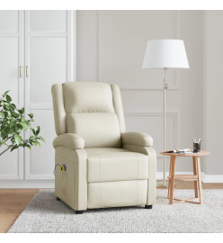 Fauteuil de massage Crème Similicuir