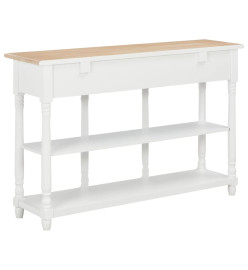 Table console Blanc 120x30x76 cm MDF