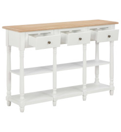 Table console Blanc 120x30x76 cm MDF